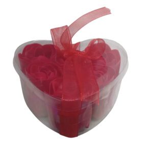 Soap Rose Buds Red 6Pc In Heart Pvc