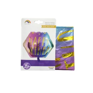 Balloon Foil Hexgn Bday
