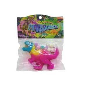 Dinosaur Squishy Toy With Sml Pompom