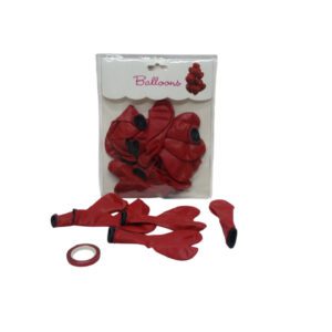 Balloon Bouquet Hearts 14Pcs Double (Black & Red)