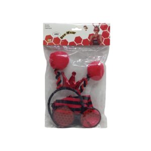 Ladybug 3Pcs Glove;Glasses;Headband Set Red