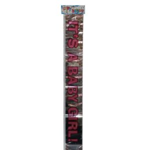 Banner Its A Girl Pink 2M