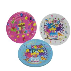10Pc Polystrene Happy Birthday Plates (Paper)
