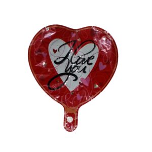 Balloon Foil Rd/Wt I Love You 10 Inch