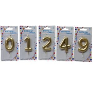 Metallic Number Candle (Assorted Numbers)