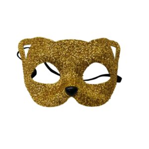 Cat Face Mask (Gold And Black)