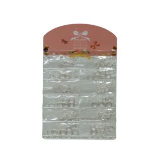 Silver Hair Rings Asst (Full Card)